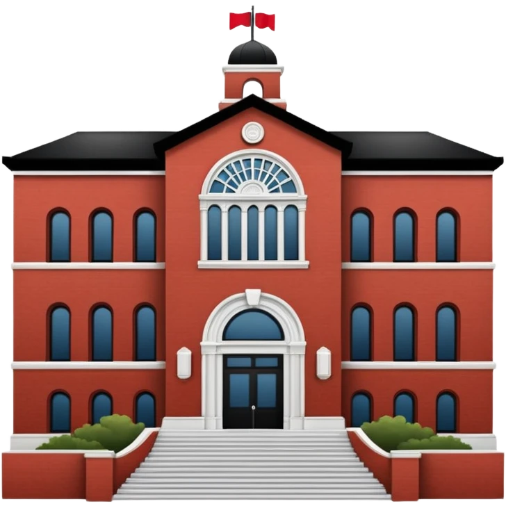 San Diego State University iconic campus building, red and black colors emoji