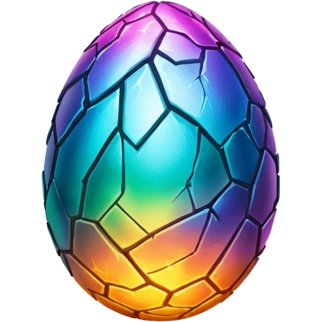 Elemental magical glowing shiny dragon egg emoji