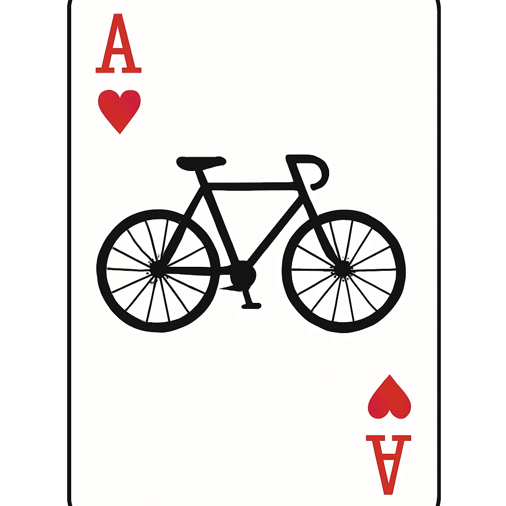 A bicycle with two wheels, handlebars, and a frame, shown from the side in a clean, minimalist design with essential details only emoji