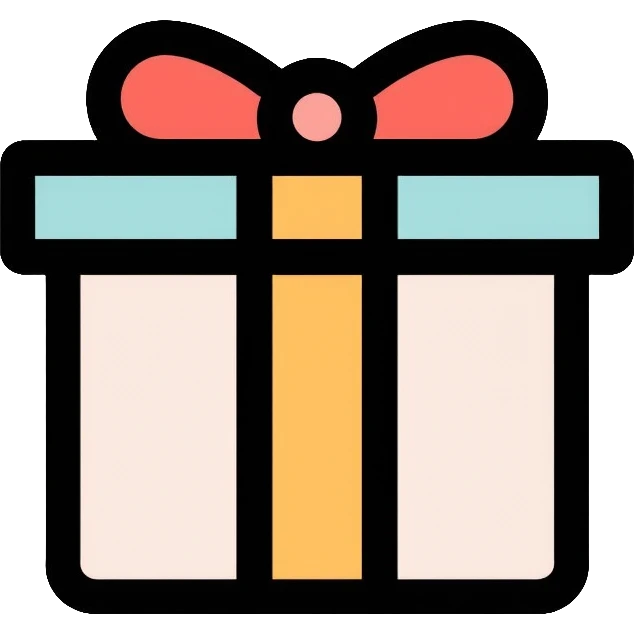 wrapped gift box with ribbon and bow emoji