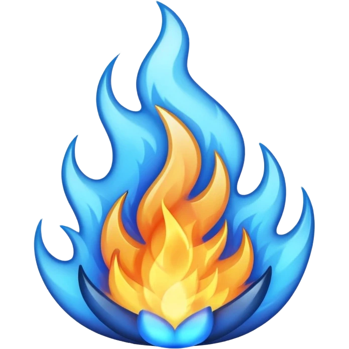 Blue fire emoji