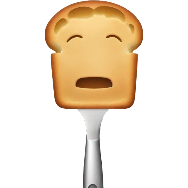 Human head bread tongs emoji