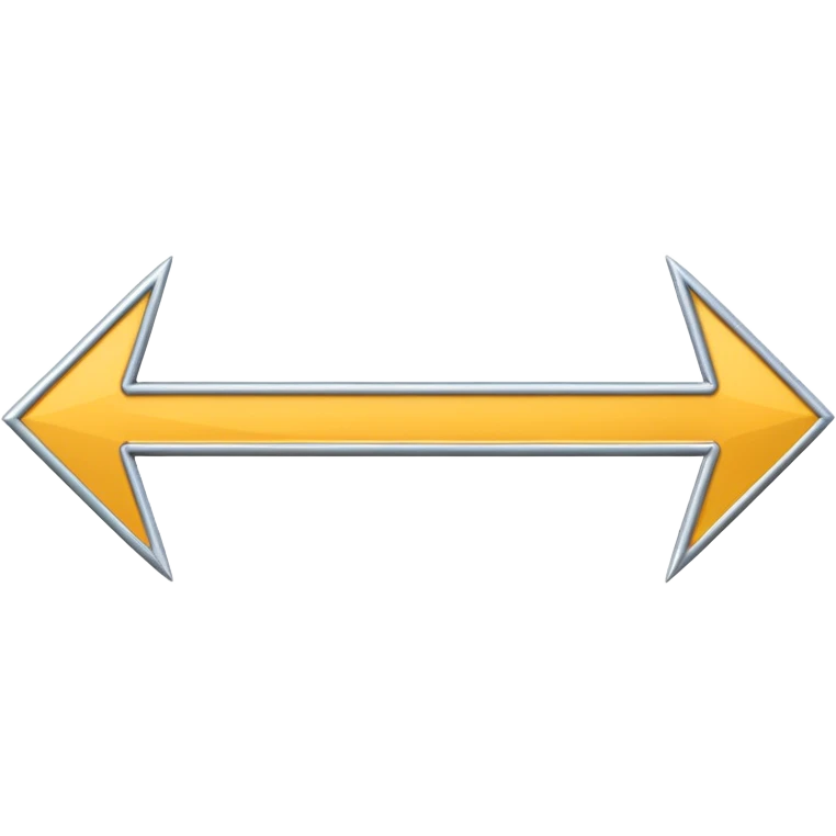 iOS emoji of a right-pointing arrow passing through a chain link, symbolizing direction connection and clarity, minimalist modern look emoji
