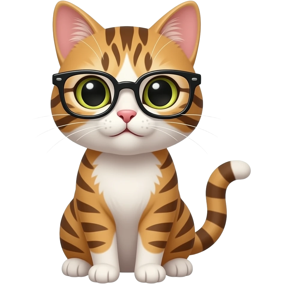 cat with glasss emoji