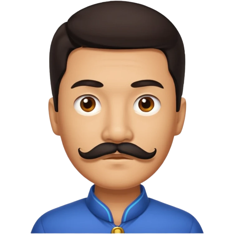 withh a chinese mustache emoji