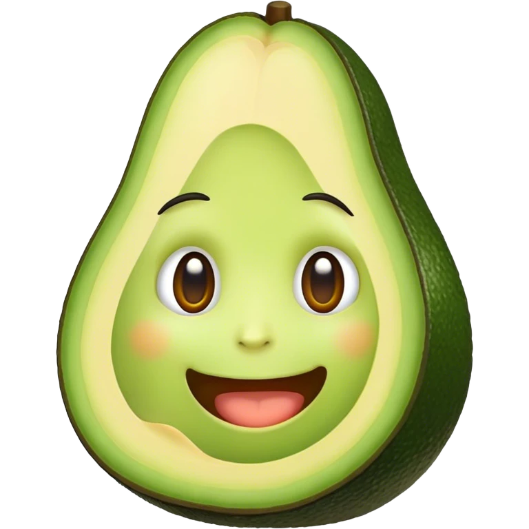 Un aguacate riéndose  emoji