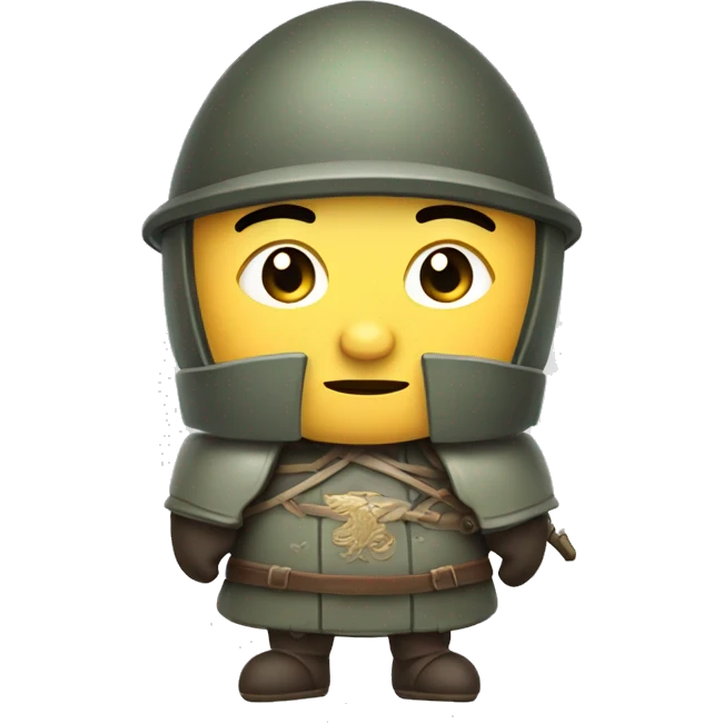 mediavel chinese soldier with big shield emoji