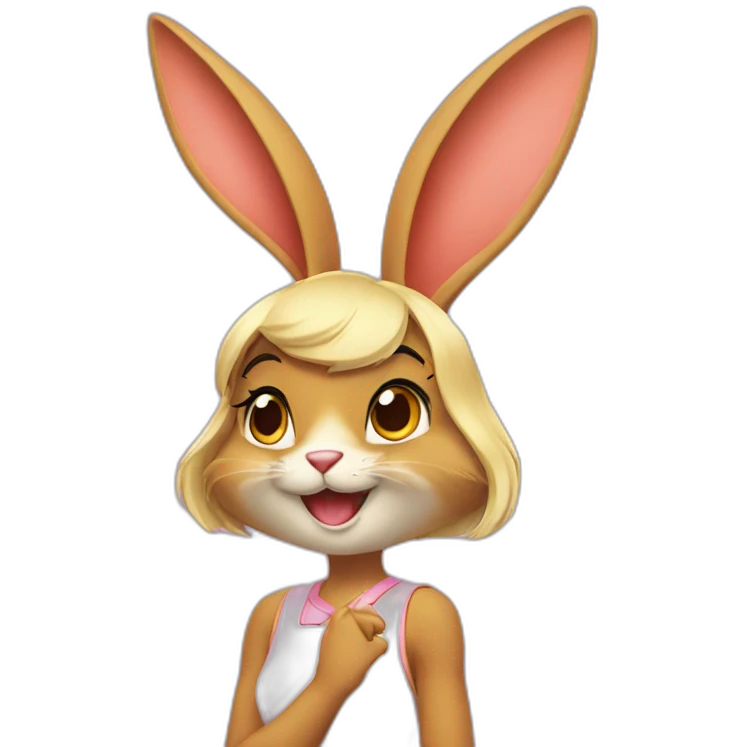 Lola Bunny gossiping emoji
