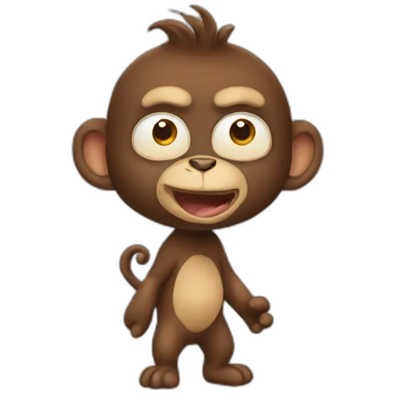 Affe der Mittelfinger zeigt emoji