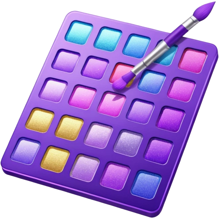 glitter purple art pincel pallet emoji