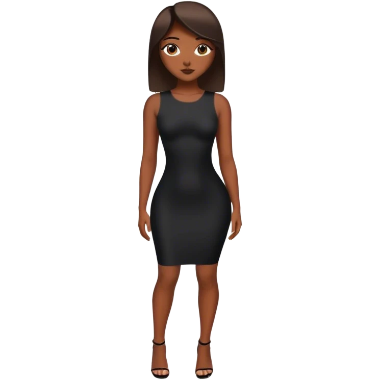Tight and short black bodycon dress emoji