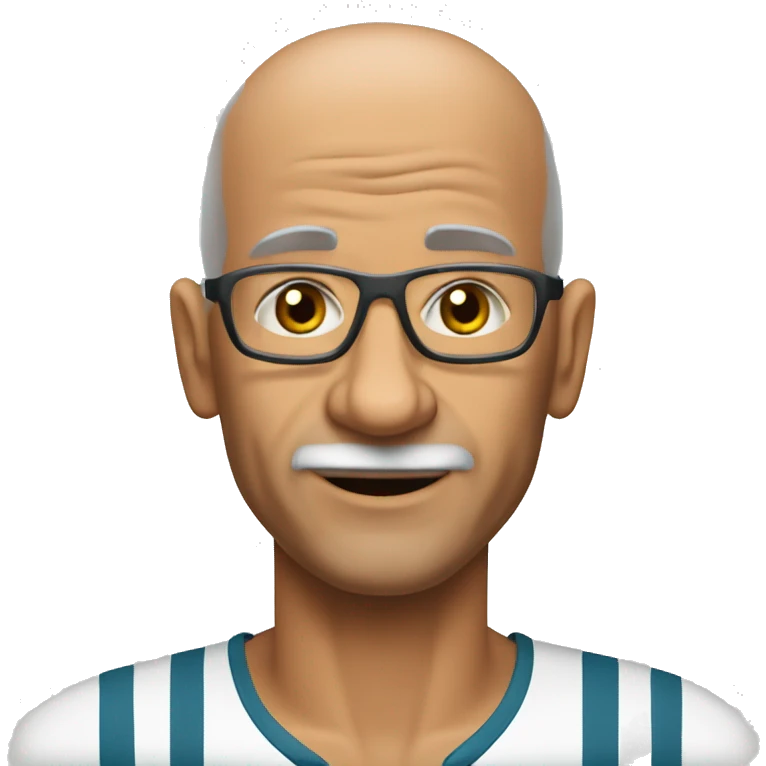 65yo man tennis bald emoji