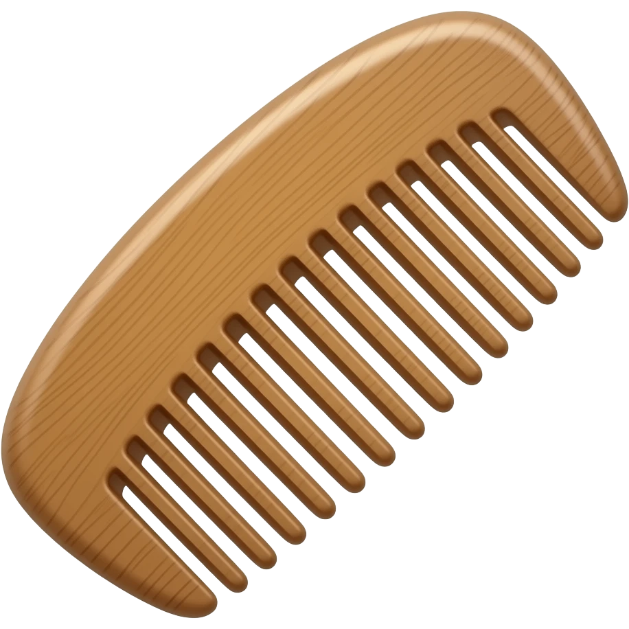 Hair Woden comb emoji