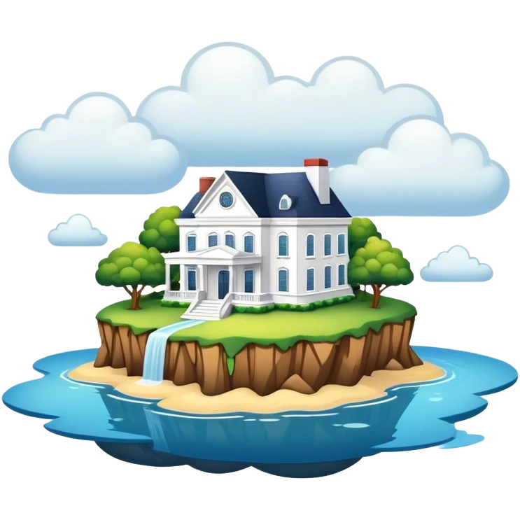 Floating island white house emoji