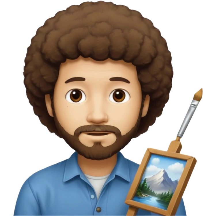 Bob ross qui peint emoji
