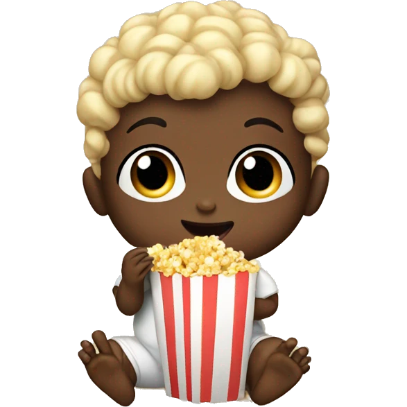 baby eating popcorn  emoji