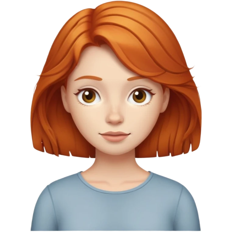 Cute ginger haired woman emoji