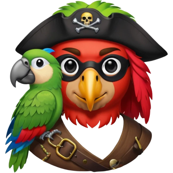 pirate and parrot emoji