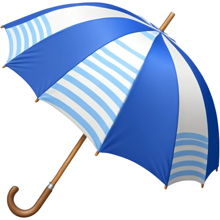 umbrella summer blue and withe emoji