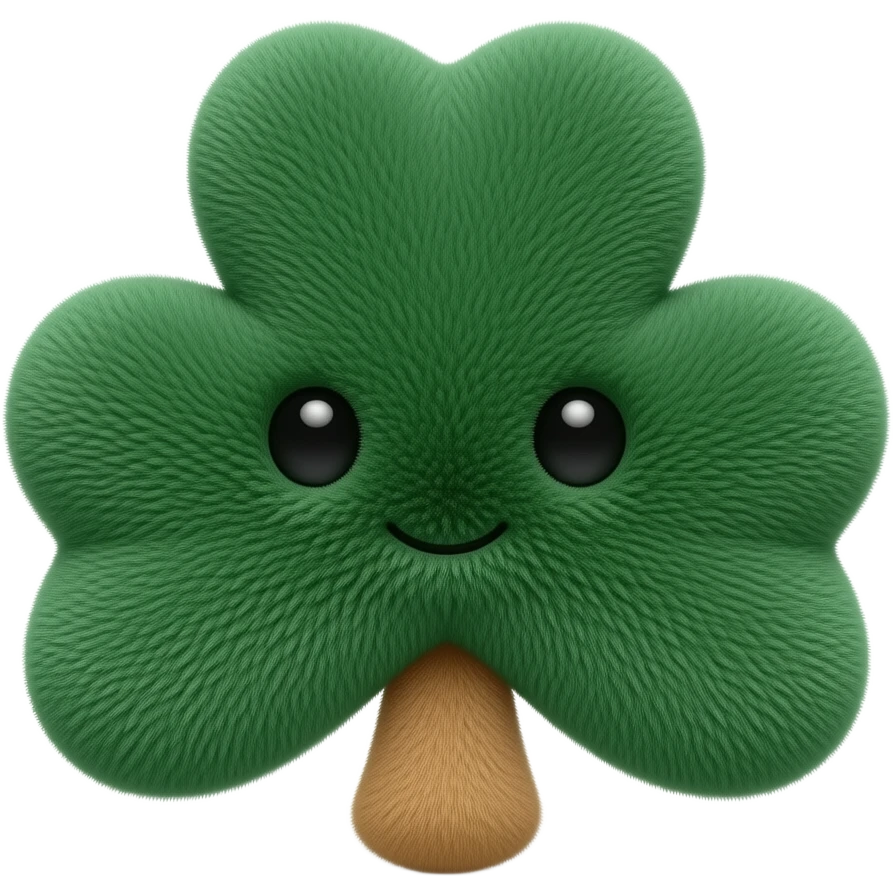 Shamrock jellycat stuffy emoji