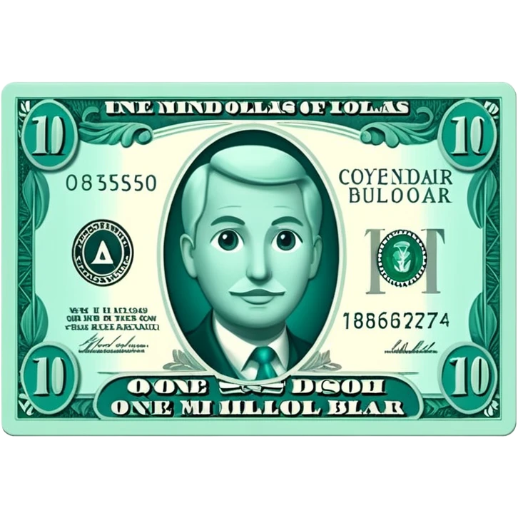 Teal $1 million emoji