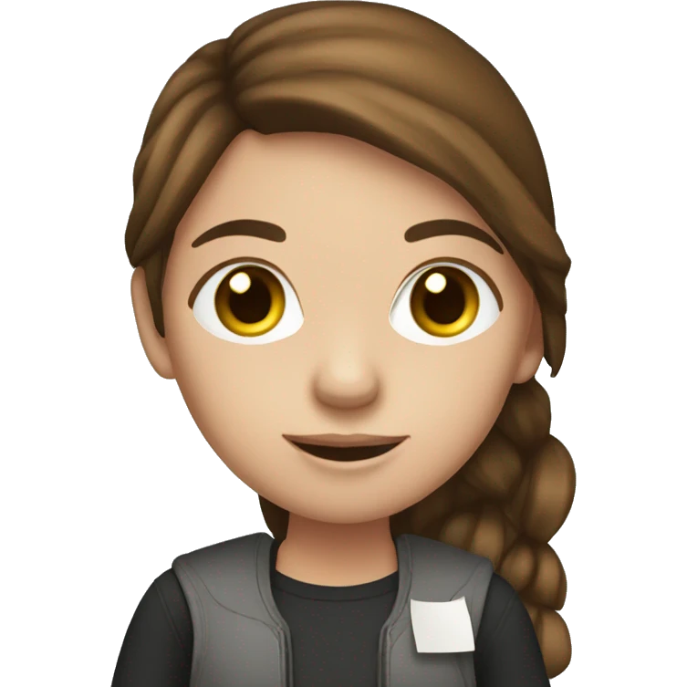 Girl with brown hair holding and Ono card emoji