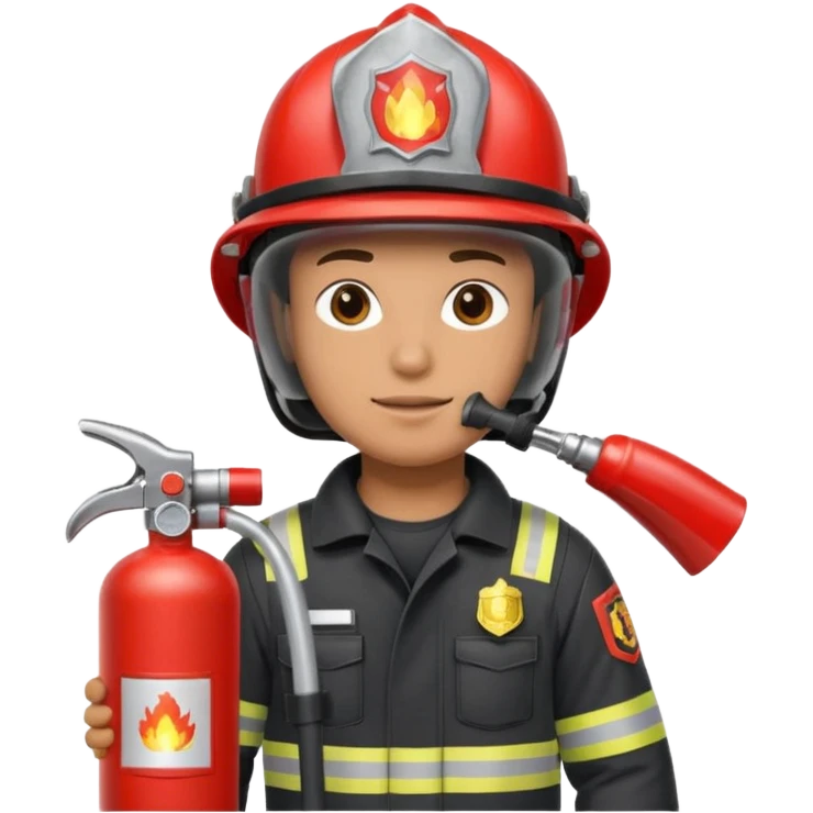 firefighter with fire extinguisher emoji