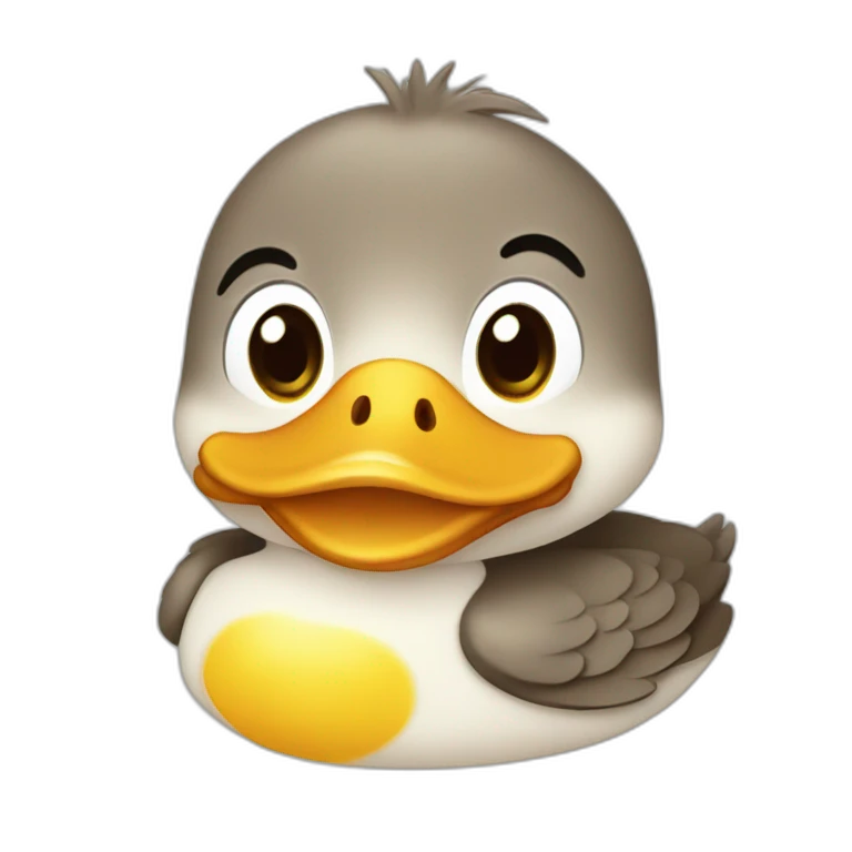 Cute cuddle duck suted emoji
