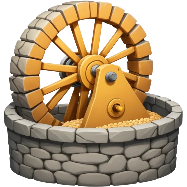 الرحى  حجر يستخدم في طاحونة لطحن الحبوب ويعمل يدوياً أو بقوة الدواب أو بقوة الرياح أو التيار المائي. emoji