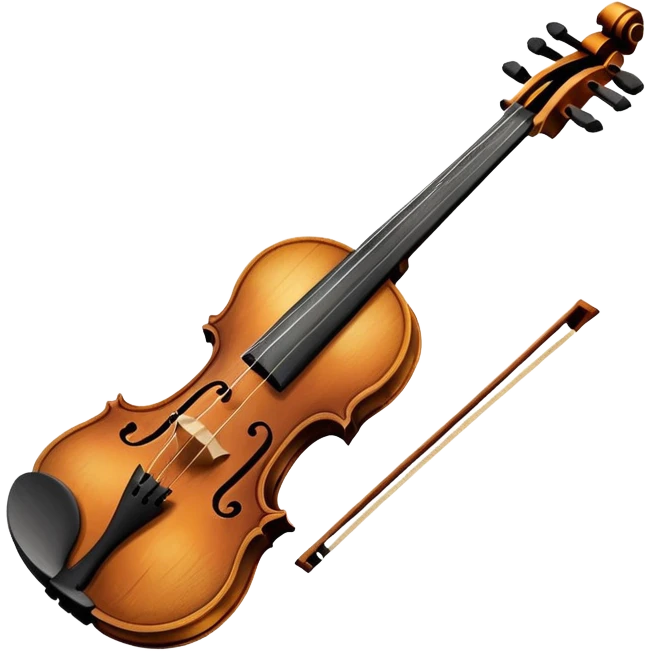 violin showing sadness with drooping features emoji