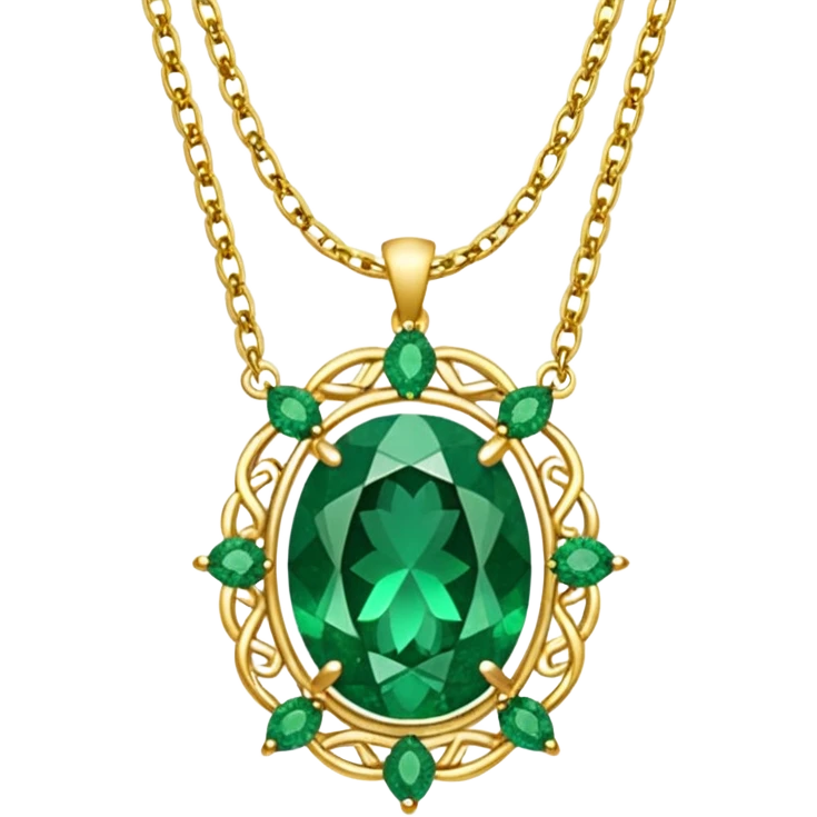 emerald necklace emoji