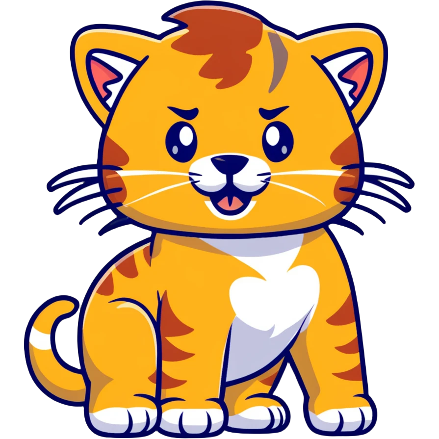 saber-toothed cat with prominent tusks, prehistoric tiger emoji