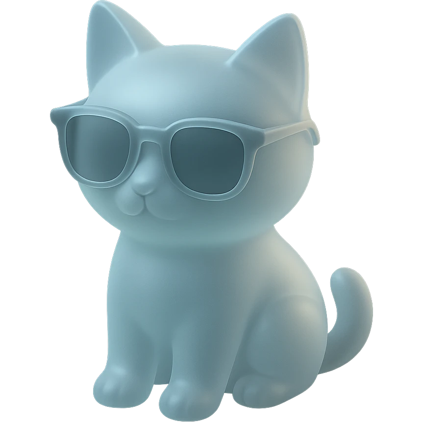 Cat wearing sunglasses emoji