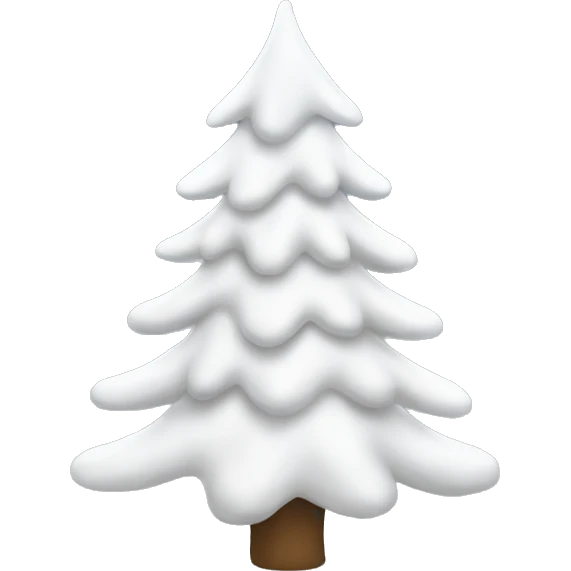 White Christmas tree emoji