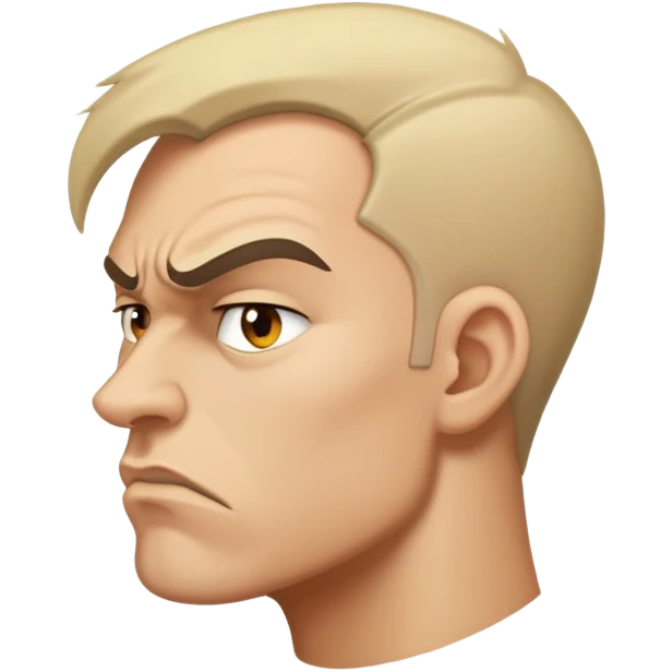 angry man in profile view emoji