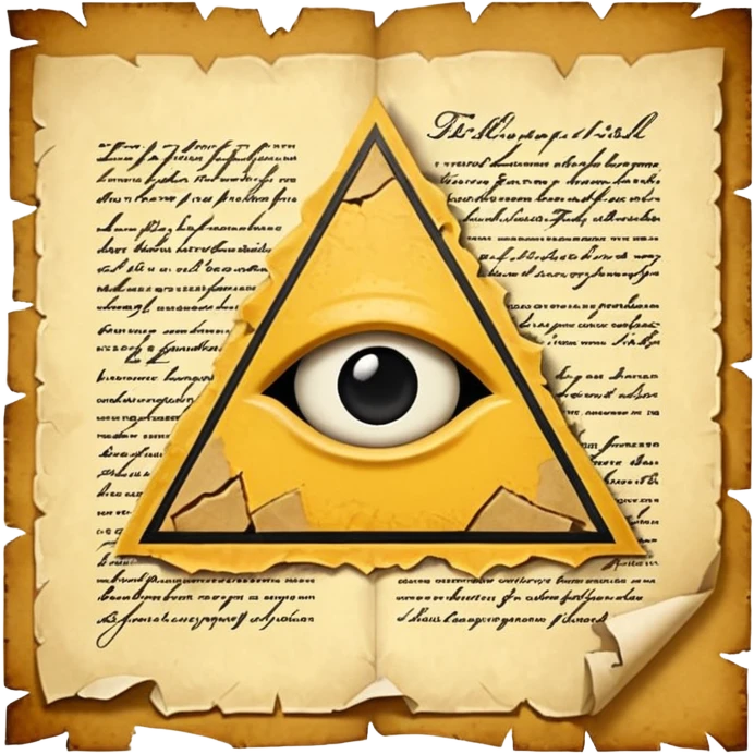 illuminati Paper contract with bite marks tearing through the signature field emoji