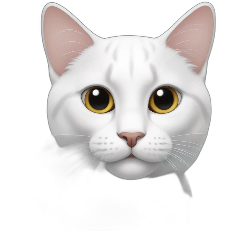 Cat named ploes black and white emoji