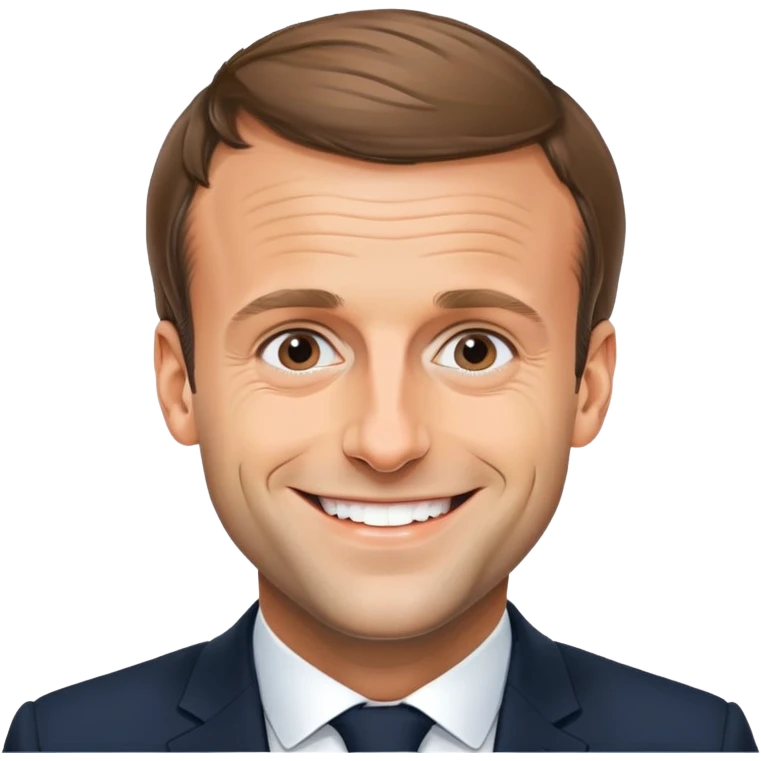 Emmanuel Macron, smiling emoji