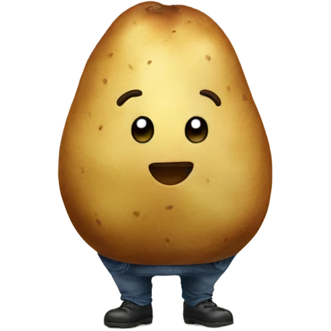 Potato in pants emoji