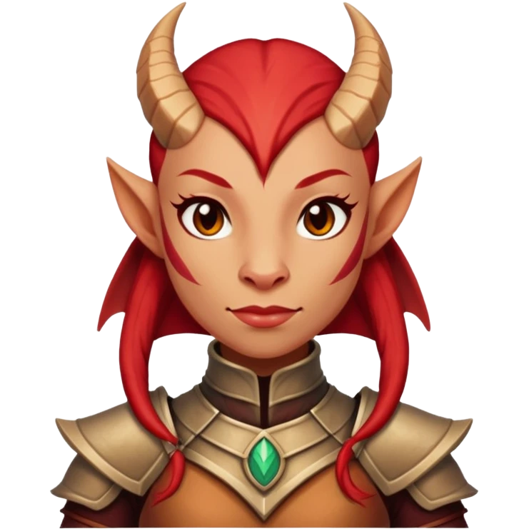 Red bald female Dragonborn emoji