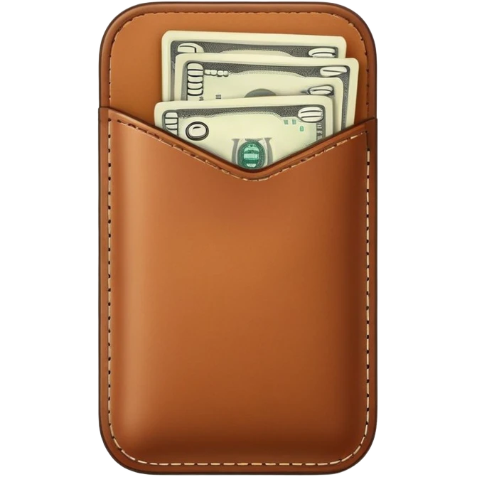 Cash pocket modern minimal emoji