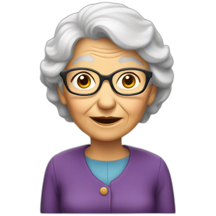 old lady emoji