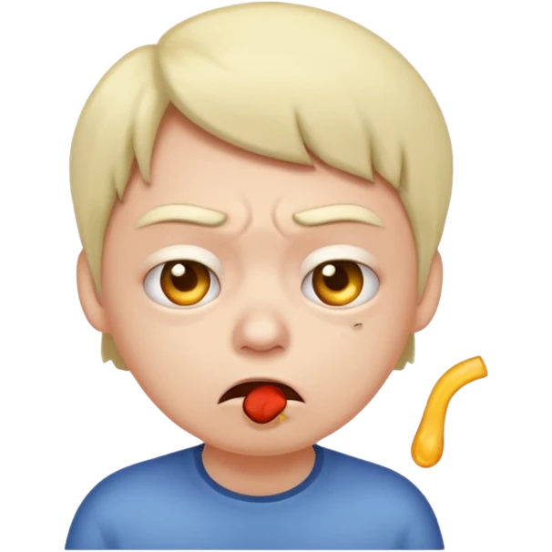 Spitting in disgust emoji