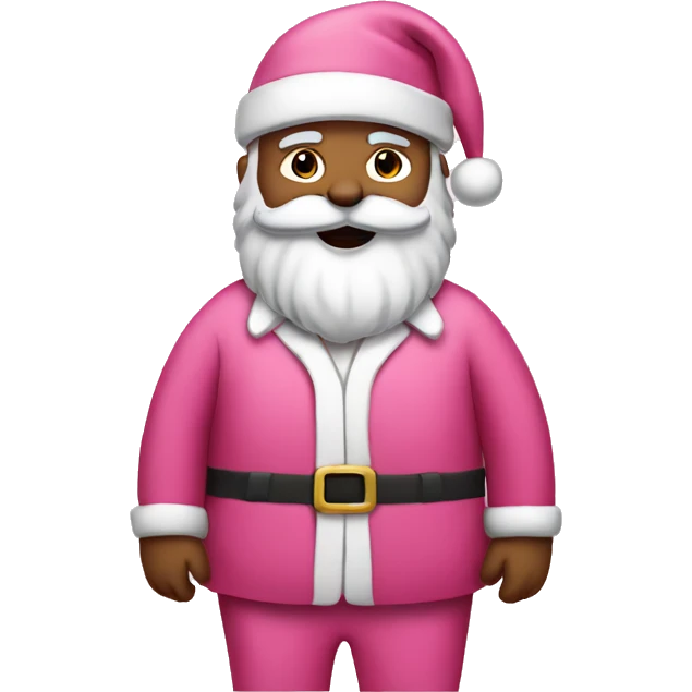 Santa wearing a pink suit  emoji