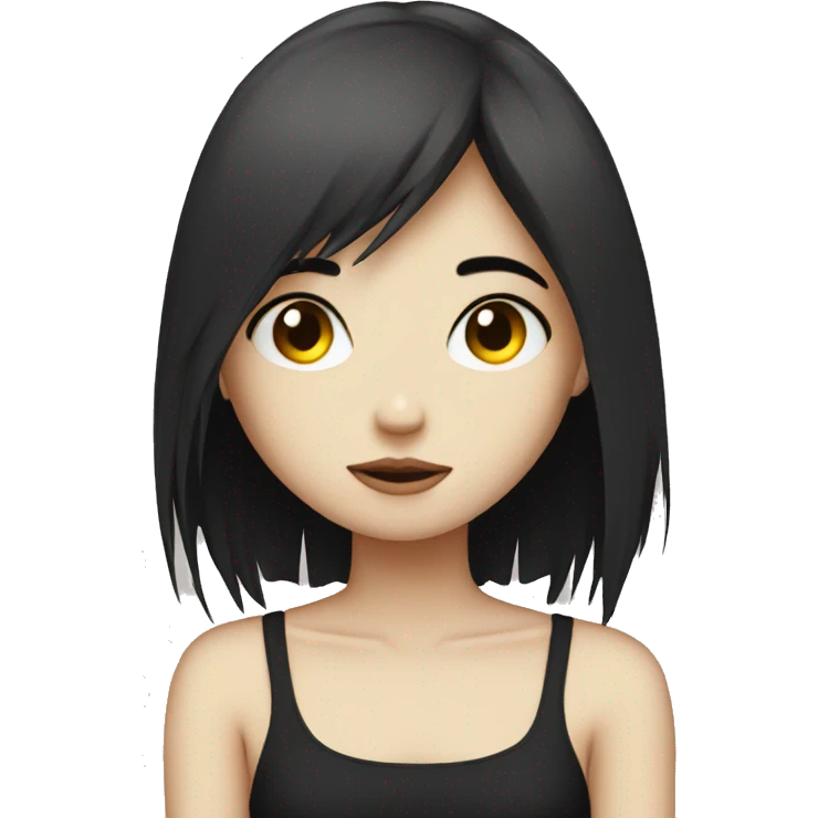 emo girl Without a face emoji