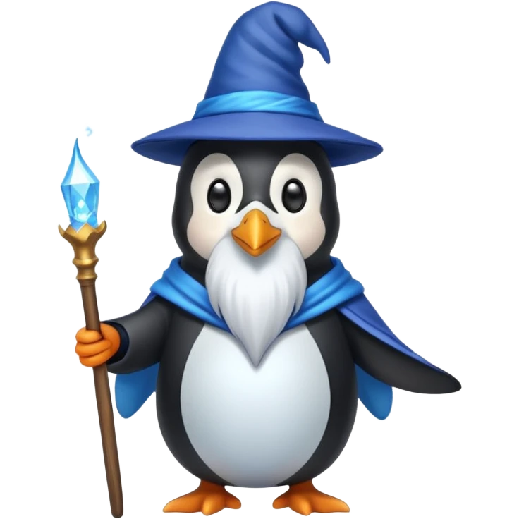 Penguin Wizard emoji