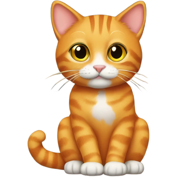 Orange tabby cat on bookshelf  emoji