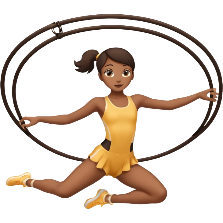 girl doing aerial hoops silhouette  emoji
