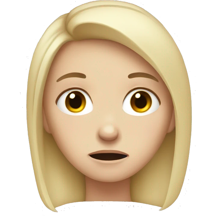 sad white girl crying emoji