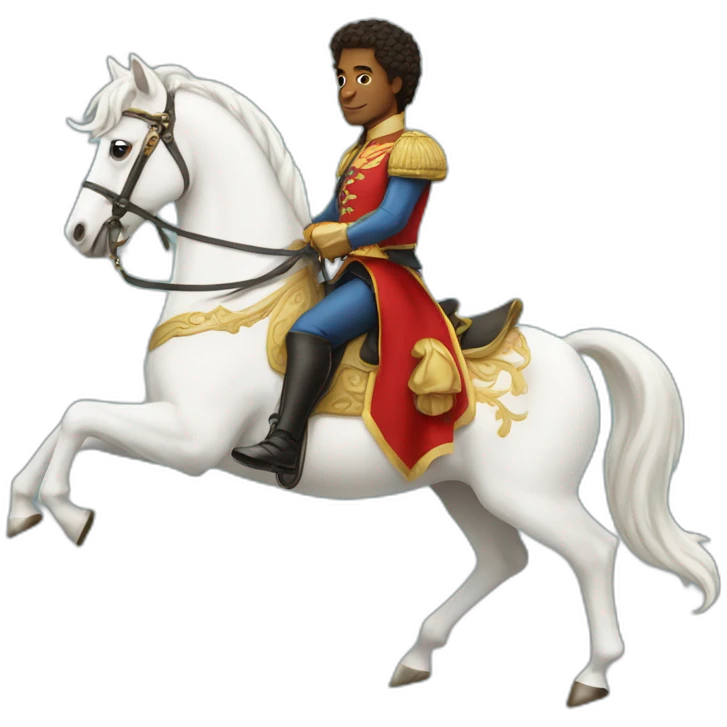prince riding on a white horse emoji